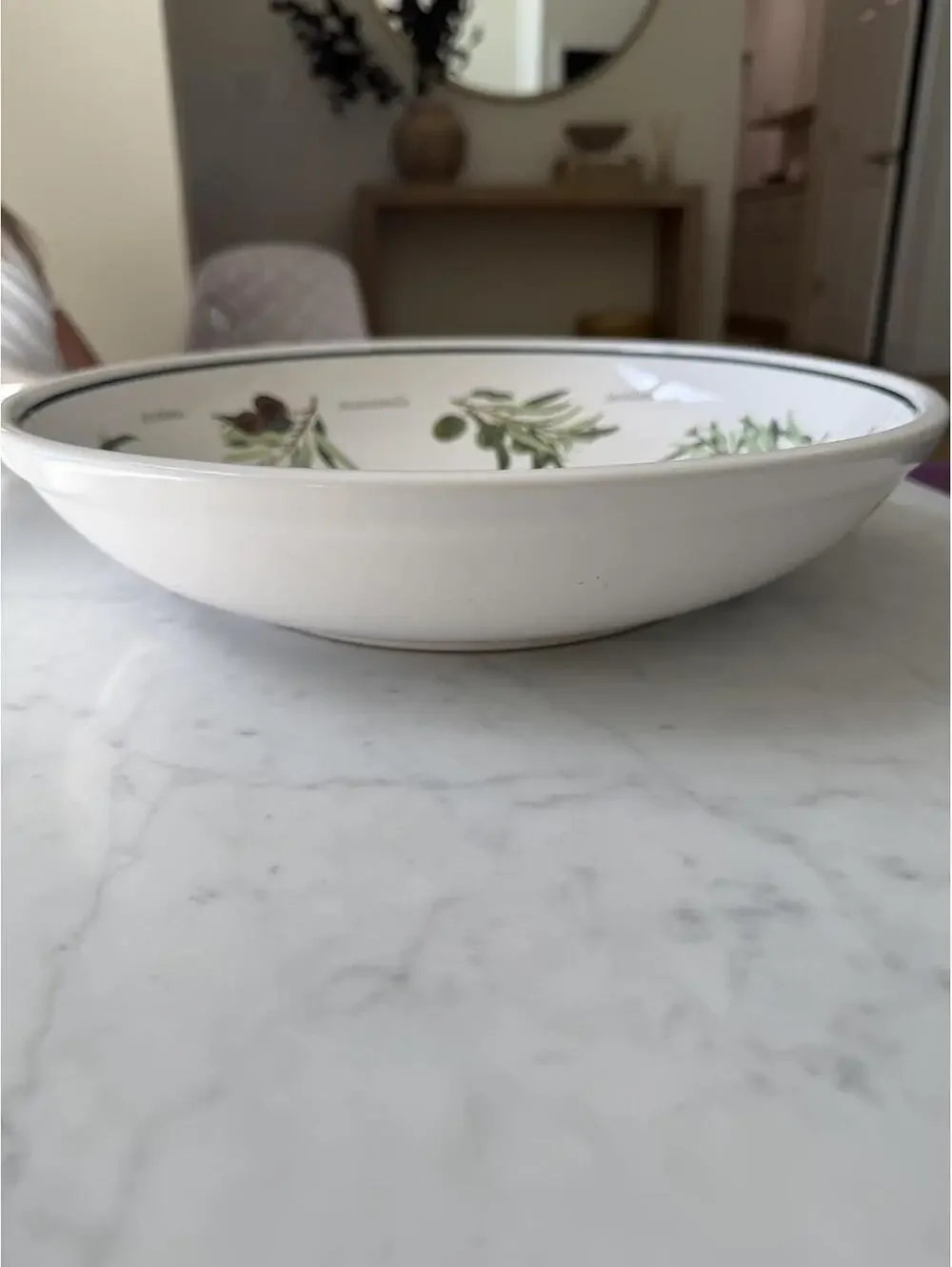 Williams Sonoma Olive Grove 13” Pasta Serving Bowl Olea Europaea Olive Branch